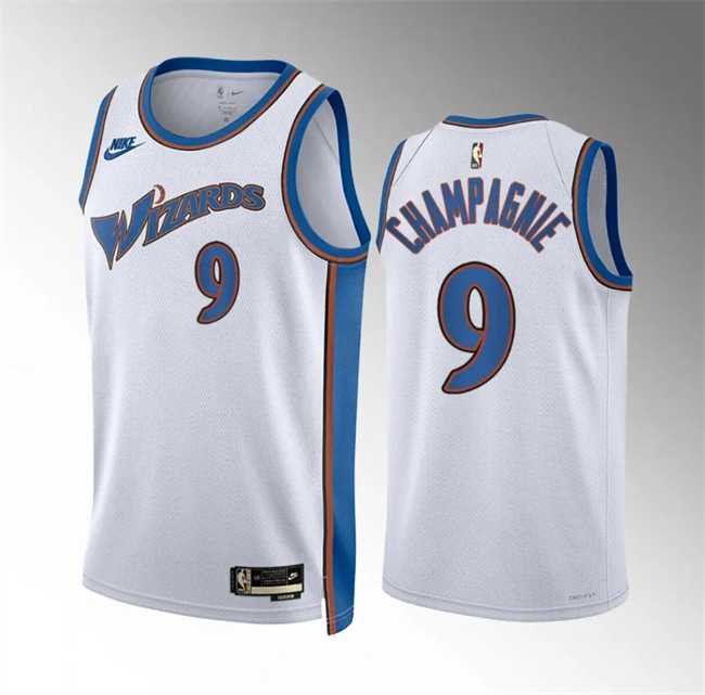 Men%27s Washington Wizards #9 Justin Champagnie White Classic Edition Stitched Basketball Jersey Dzhi->carolina panthers->NFL Jersey